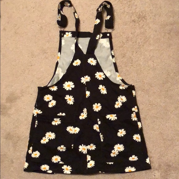 Forever 21 overall suspender denim mini dress - Picture 2 of 3